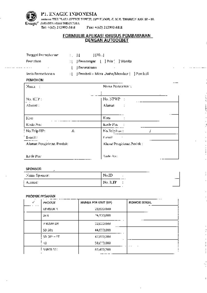 thumbnail of FORMULIR APLIKASI PENGAJUAN AUTODEBIT (CICILAN) NEW
